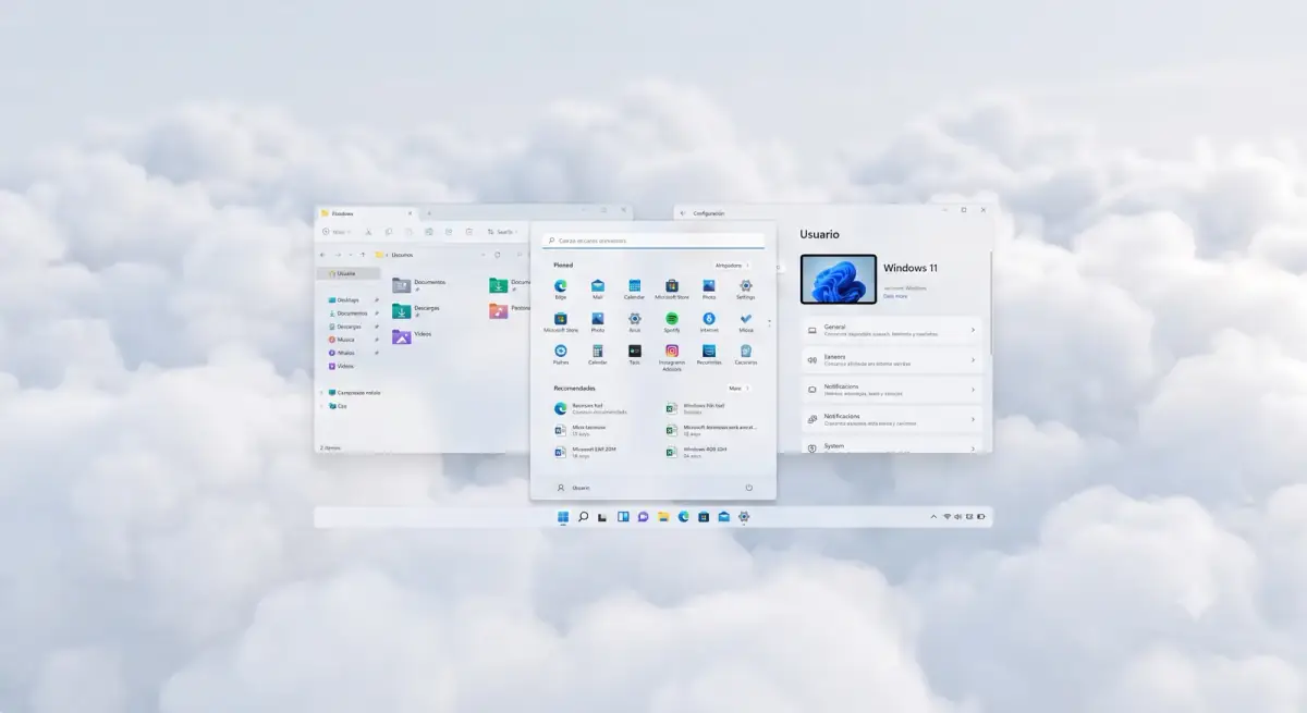 Laptop con software en pantalla